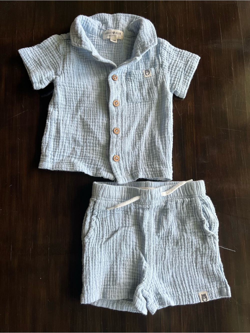 Casual Baby Two-Piece Set in Light Blue